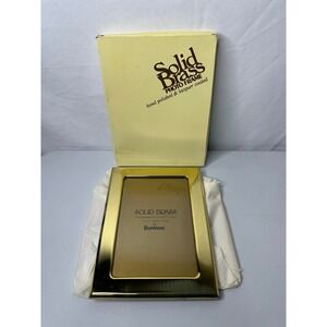 Bowon Solid Brass Photo Frame Hand Polished Lacquer Coated 5x7 Picture